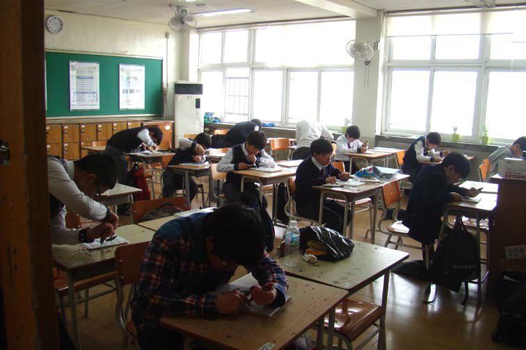 성남서중학교-전통서각반 수업시작